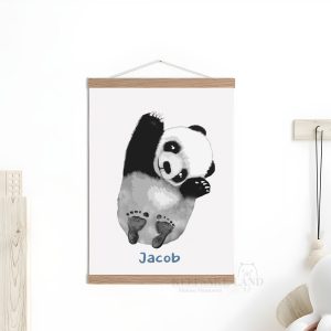 Personalised Panda Footprint Kit For Baby 1