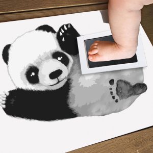 Personalised Panda Footprint Kit For Baby 3