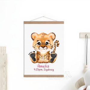 Personalised Baby Cheetah Footprint Kit For Baby