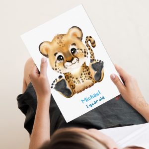 Personalised Baby Cheetah Footprint Kit For Baby1
