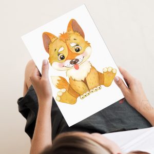 Personalised Baby Fox Footprint Kit1