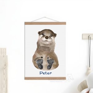 Personalised Otter Footprint Kit For Baby