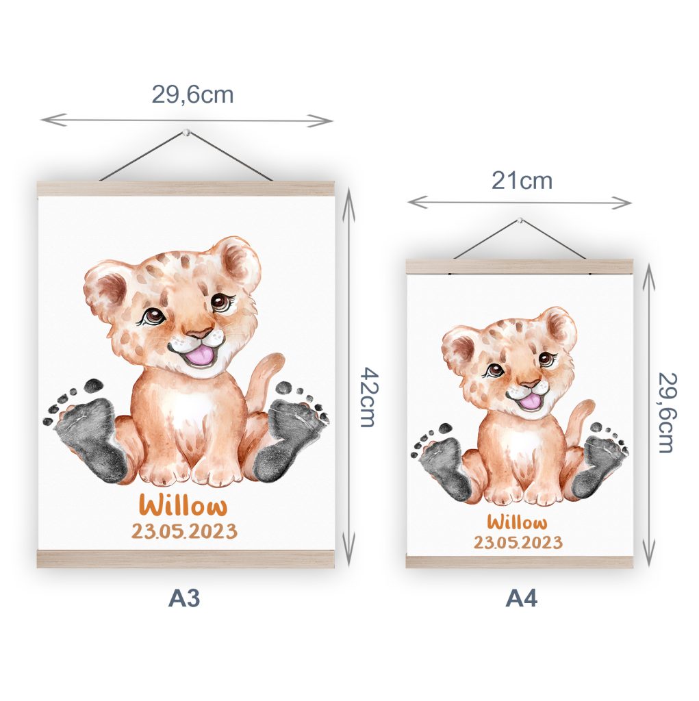 personalised-lion-footprint-kit-personalised-gifts-cute