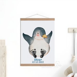 Personalised Baby Penguin Footprint Keepsake Kit