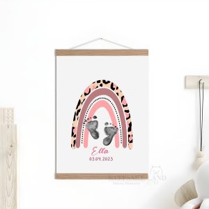 Bohemian Rainbow Baby Footprint Kit