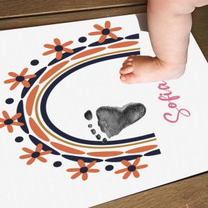 Boho Rainbow Baby Footprint Kit for Nursery Room 2