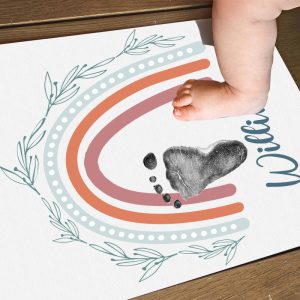 Customised Rainbow Baby Footprint Kit 2