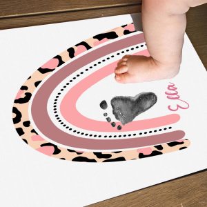 Bohemian Rainbow Baby Footprint Kit 2
