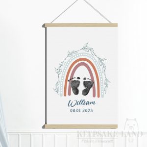 Customised Rainbow Baby Footprint Kit 1