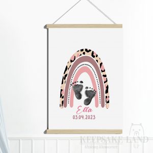 Bohemian Rainbow Baby Footprint Kit 1
