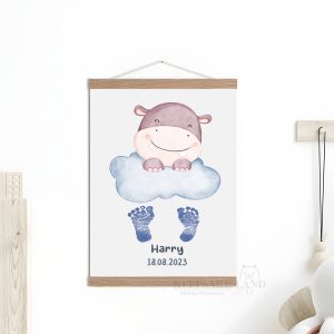 Baby hippo footprint set