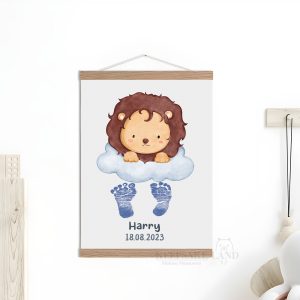 Baby lion footprint set