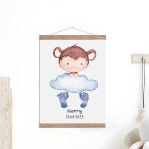 Baby monkey footprint set