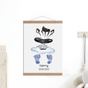 Baby zebra footprint set
