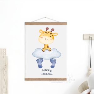 Baby giraffe footprint set