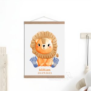 Personalised Lion Footprint Kit for Nursery Room 4