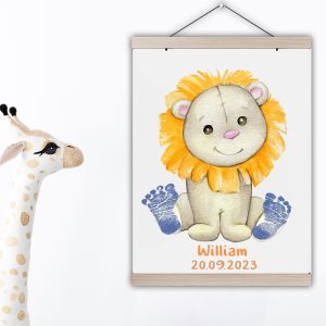 Personalised Lion Footprint Kit for Nursery Room 2