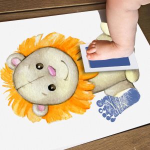 Personalised Lion Footprint Kit for Nursery Room 1