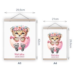 Personalised Baby Cheetah Footprint Kit for Easter Keepsake 1