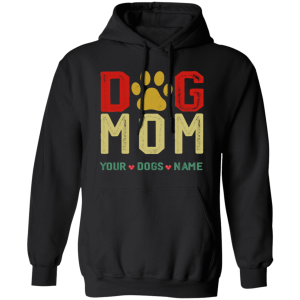Customized Dog Mom Shirt with Dog Names Hoodie